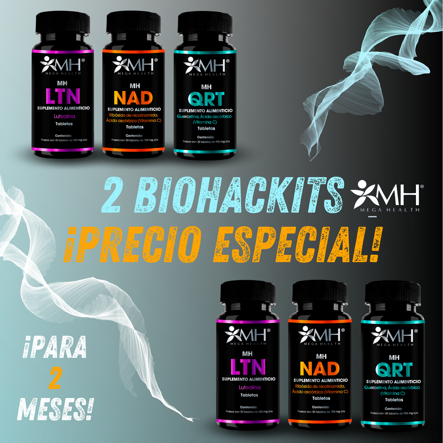 BIOHACKIT - PAQUETE PARA 2 MESES A PRECIO ESPECIAL