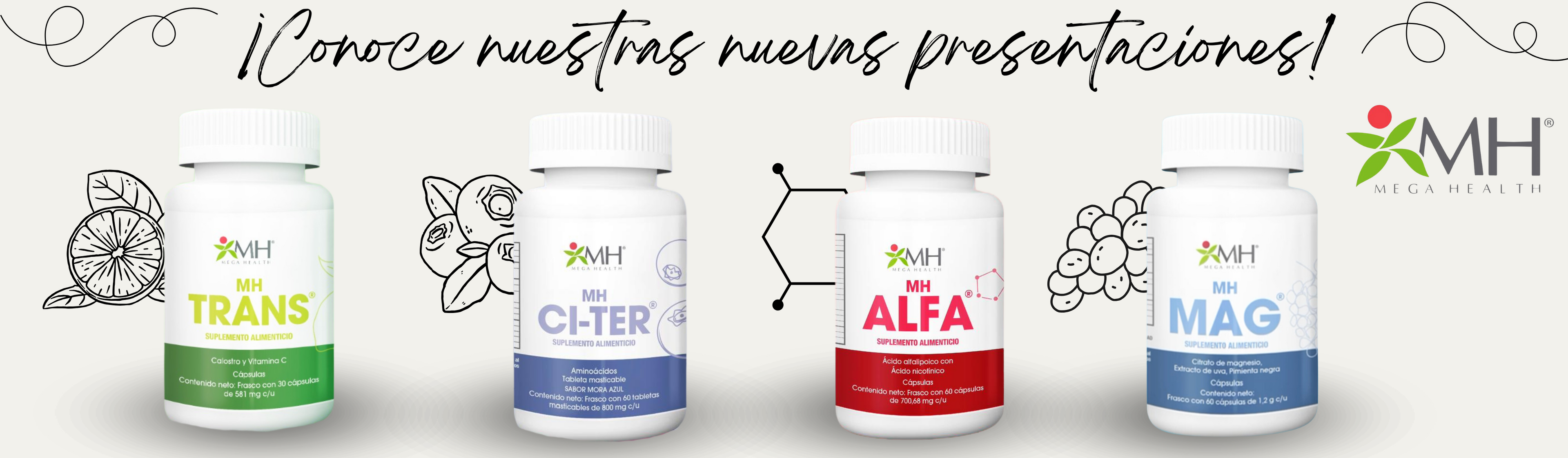 Nuevas presentaciones productos mh mega health